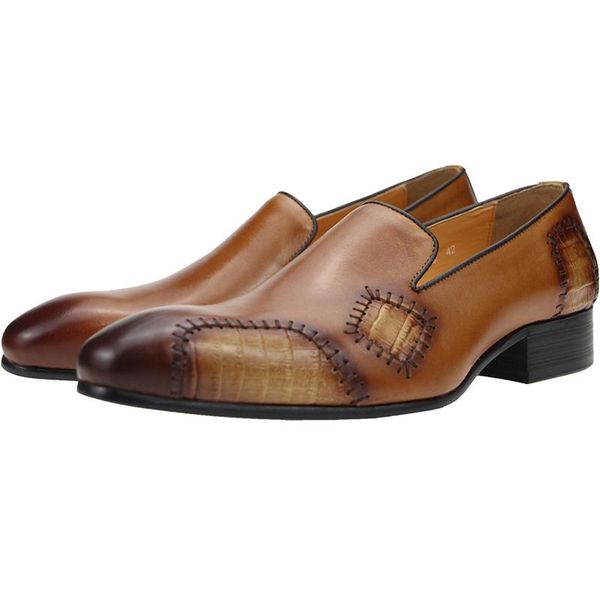 men shoe genuine leather dress shoes loafer sapato social office loafers kick handmade characteristic thread spring/autumn, Black
men shoe genuine leather dress shoes loafer sapato social office loafers kick handmade characteristic thread spring/autumn, Black
