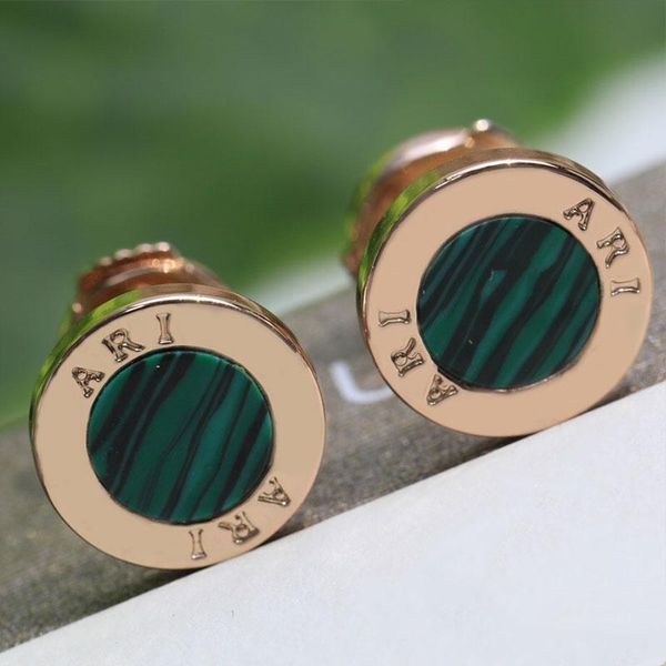 stud luxury jewelry1:1logo roman rose gold color round malachite green earrings fashion brand bvl female, Golden;silver
stud luxury jewelry1:1logo roman rose gold color round malachite green earrings fashion brand bvl female, Golden;silver