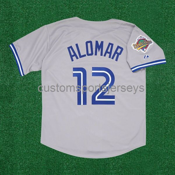 men women youth embroidery roberto alomar 1992 world series road grey jersey all sizes, Black
men women youth embroidery roberto alomar 1992 world series road grey jersey all sizes, Black