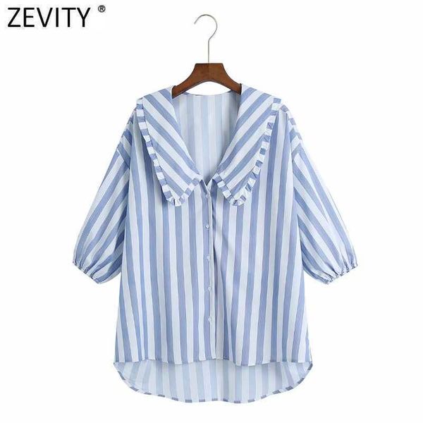 zevity women sweet peter pan collar striped print casual shirts office lady lantern sleeve blouse chic summer blusas ls9158 210603, White
zevity women sweet peter pan collar striped print casual shirts office lady lantern sleeve blouse chic summer blusas ls9158 210603, White