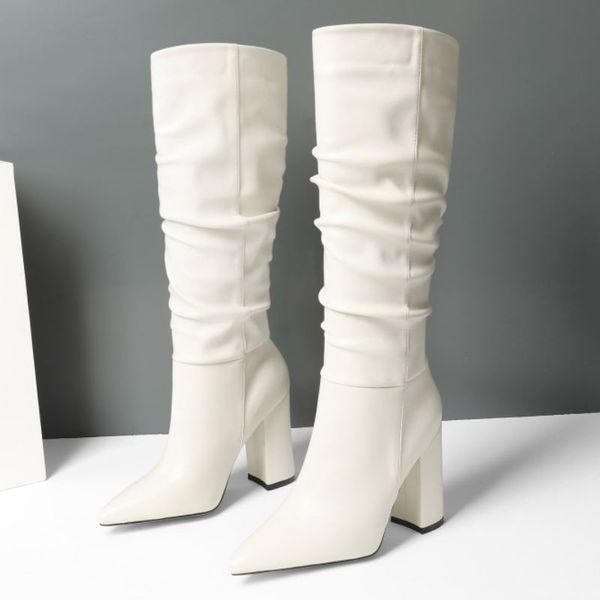 women high heel boots fashion winter shoes woman warm fold long boot office lady knee high footwear size 34-43, Black
women high heel boots fashion winter shoes woman warm fold long boot office lady knee high footwear size 34-43, Black