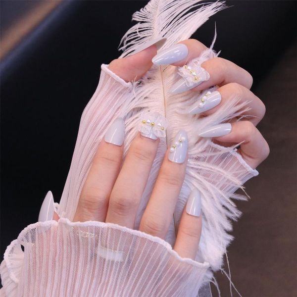 nail art kits 24pcs silver gray wear long paragraph fashion manicure patch false nails save time wearable
nail art kits 24pcs silver gray wear long paragraph fashion manicure patch false nails save time wearable