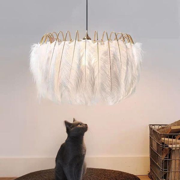 pendant lamps modern led chandelier nordic luxury white feather round children's room bedroom indoor lighting
pendant lamps modern led chandelier nordic luxury white feather round children's room bedroom indoor lighting