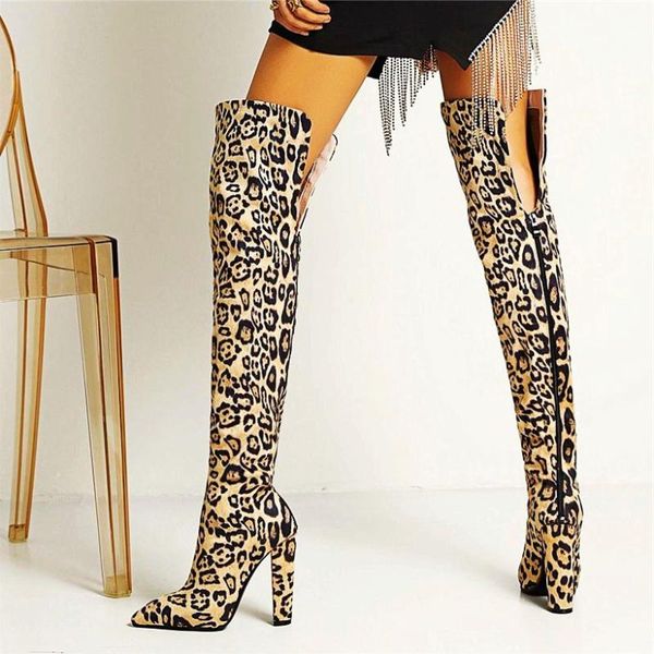 boots punk goth women leopard over the knee thigh high heel pointed toe party pumps tall long 33 34-43, Black
boots punk goth women leopard over the knee thigh high heel pointed toe party pumps tall long 33 34-43, Black