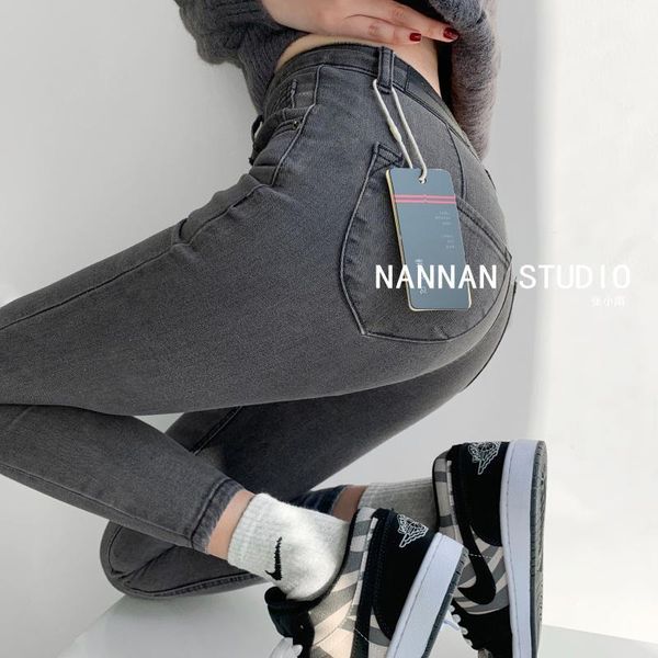 women's jeans fried chicken, spring and autumn buttock stretch high waist tight buttocks skinny little leggings slim pencil, Blue
women's jeans fried chicken, spring and autumn buttock stretch high waist tight buttocks skinny little leggings slim pencil, Blue