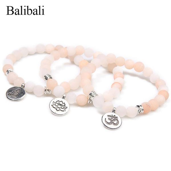 charm bracelets balibali lotus pendants for women buddha matte natural stone strand bracelet healing yoga jewelry pulseira masculina, Golden;silver
charm bracelets balibali lotus pendants for women buddha matte natural stone strand bracelet healing yoga jewelry pulseira masculina, Golden;silver