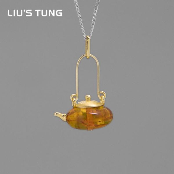 chains liu's tung s925 sterling silver natural amber teapot pendant necklace for women handmade original fine jewelry
chains liu's tung s925 sterling silver natural amber teapot pendant necklace for women handmade original fine jewelry