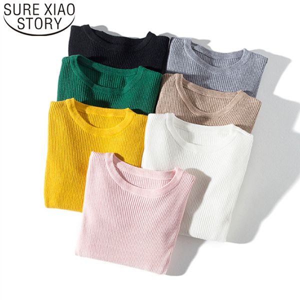 pullovers long sleeve women winter/autumn knitted sweaters o-neck casual solid sweater 5796 50 210415, White;black
pullovers long sleeve women winter/autumn knitted sweaters o-neck casual solid sweater 5796 50 210415, White;black