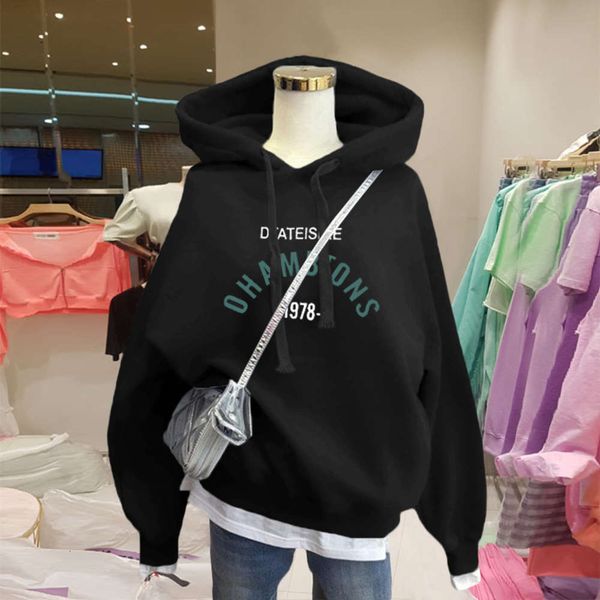women's hoodies & sweatshirts hoodie plush sweater autumn winter korean ins fashion lazy style bf loose and versatile oversize coat se5, Black
women's hoodies & sweatshirts hoodie plush sweater autumn winter korean ins fashion lazy style bf loose and versatile oversize coat se5, Black