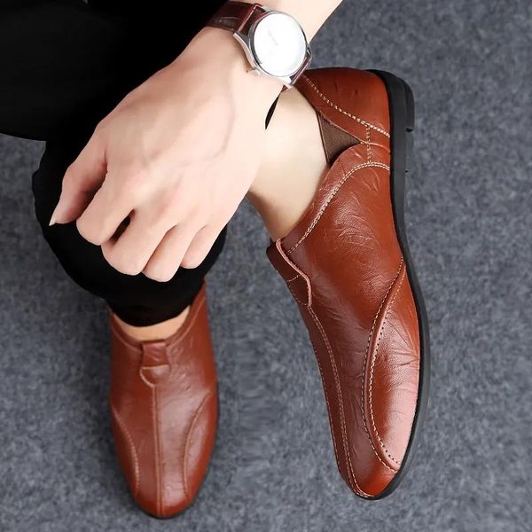 classic plain brown men's dress shoes for men casual sneakers drving male rubber wedge loafers lesiure soft moccasin man, Black
classic plain brown men's dress shoes for men casual sneakers drving male rubber wedge loafers lesiure soft moccasin man, Black