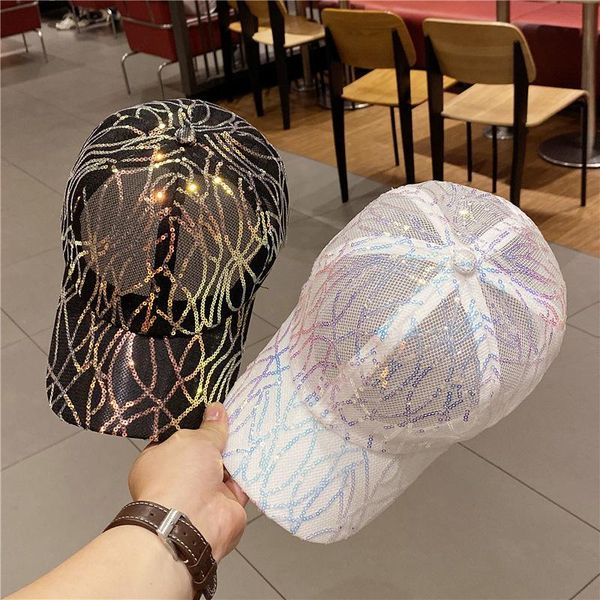 berets korean versatile hat women's summer personality hollow out sequin cap fashion street sunshade lace breathable baseball, Blue;gray
berets korean versatile hat women's summer personality hollow out sequin cap fashion street sunshade lace breathable baseball, Blue;gray