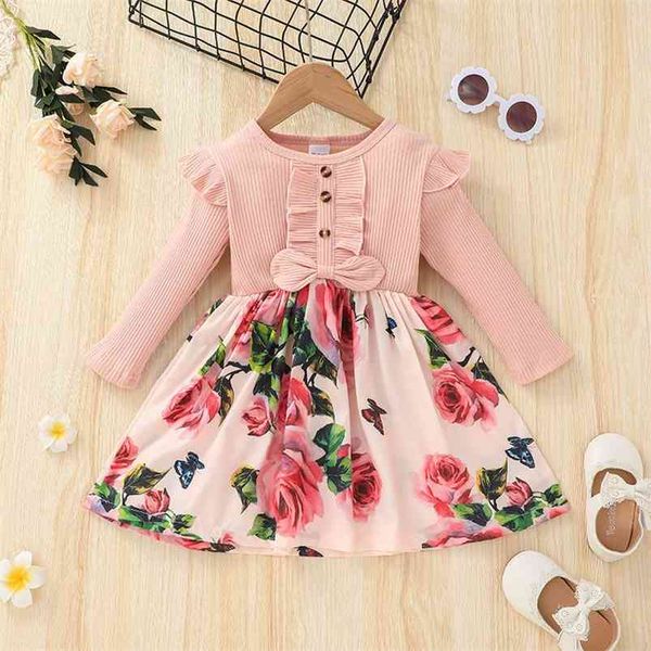 autumn winter girls dress long sleeve o neck bow print floral cute sweet baby vestidos 18m-6t 210629, Red;yellow
autumn winter girls dress long sleeve o neck bow print floral cute sweet baby vestidos 18m-6t 210629, Red;yellow