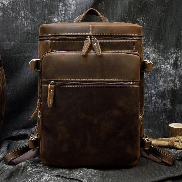 backpack first layer knapsack male computer bag school bags vintage genuine leather rucksack men
backpack first layer knapsack male computer bag school bags vintage genuine leather rucksack men