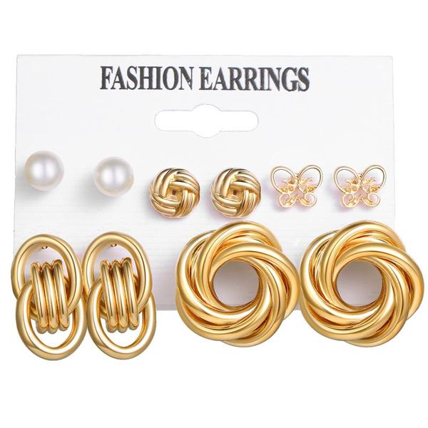 hoop & huggie earrings metal circle butterfly pearl 6-piece set street wild hip hop fashion gift, Golden;silver
hoop & huggie earrings metal circle butterfly pearl 6-piece set street wild hip hop fashion gift, Golden;silver