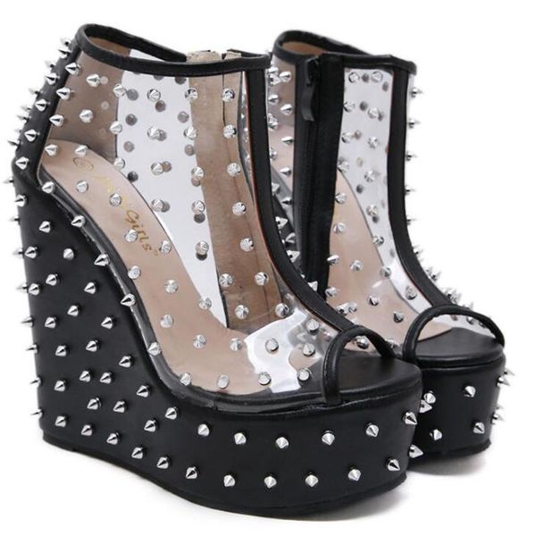 dress shoes summer platform sandals wedges for women peep toe women's female 15cm high heels chaussures femme, Black
dress shoes summer platform sandals wedges for women peep toe women's female 15cm high heels chaussures femme, Black
