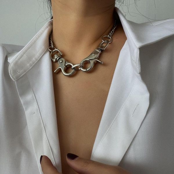 pendant necklaces punk silver color chain big clasp women men gothic chunky thick choker necklace 2021 trend jewelry
pendant necklaces punk silver color chain big clasp women men gothic chunky thick choker necklace 2021 trend jewelry