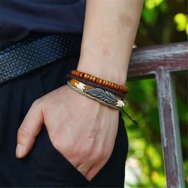 charm bracelets boho leather feather beads bracelet vintage men femme homme wrap for women jewellery accesorios pulseras mujer, Golden;silver
charm bracelets boho leather feather beads bracelet vintage men femme homme wrap for women jewellery accesorios pulseras mujer, Golden;silver