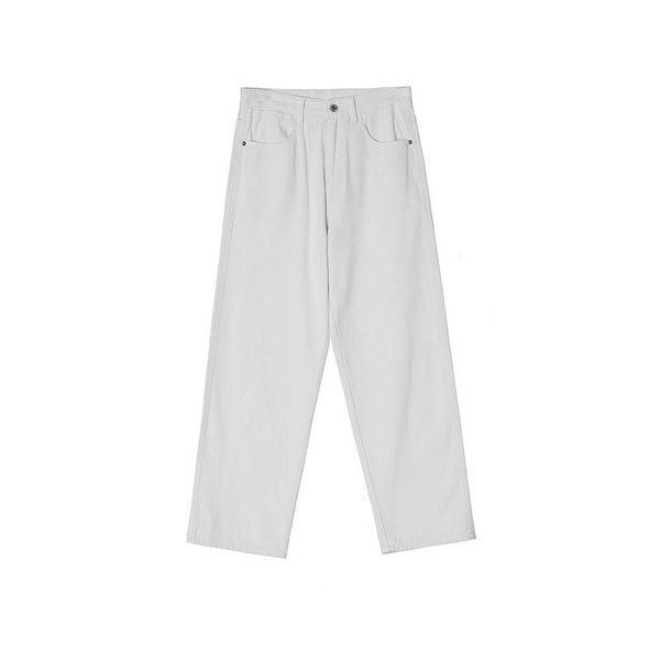men's jeans autumn winter high street pure white trousers straight leg simple trendy neutral for men and women, Blue
men's jeans autumn winter high street pure white trousers straight leg simple trendy neutral for men and women, Blue