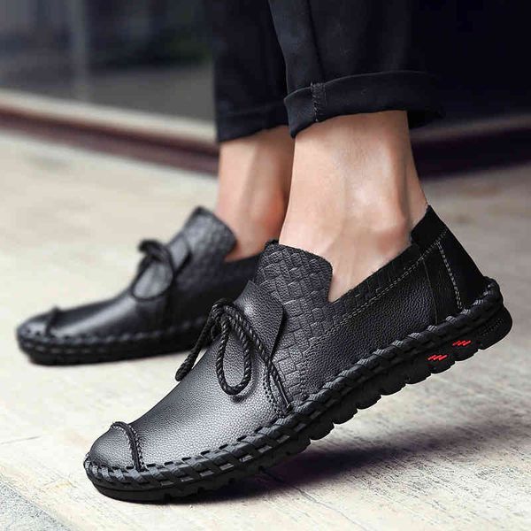 dress shoes men casual genuine leather fashion 's sneakers driving comfortable lace up flats male footwear loafers ew7d, Black
dress shoes men casual genuine leather fashion 's sneakers driving comfortable lace up flats male footwear loafers ew7d, Black
