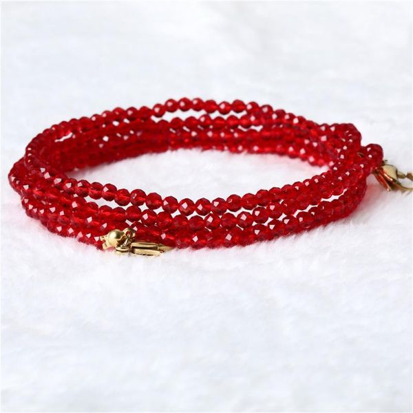 link, chain 4mm faceted round bead carnelian golden double lobster clasp multi-circle white ladies bracelet can be used as necklace, Black
link, chain 4mm faceted round bead carnelian golden double lobster clasp multi-circle white ladies bracelet can be used as necklace, Black