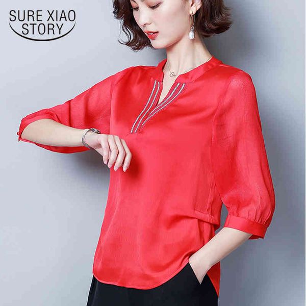 camisas mujer spring summer short sleeve chiffon blouse casual plus size solid women shirt v-neck ladies 8608 50 210415, White
camisas mujer spring summer short sleeve chiffon blouse casual plus size solid women shirt v-neck ladies 8608 50 210415, White