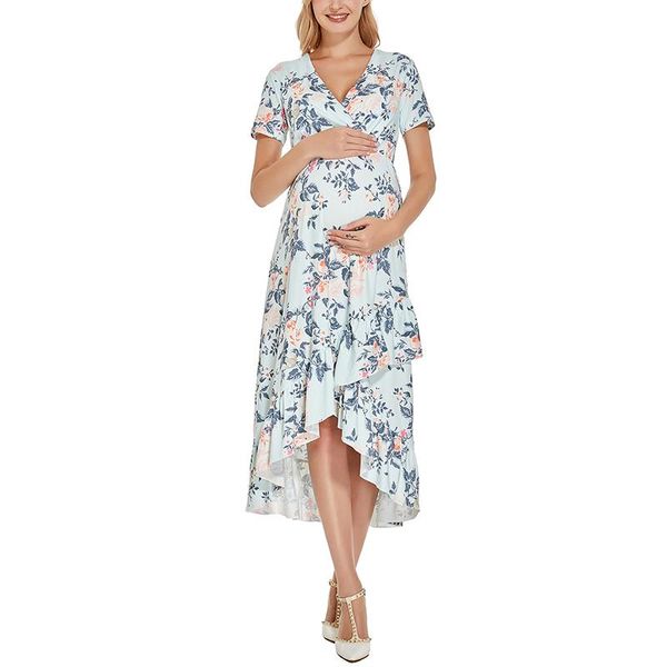 maternity dresses women's v-neck irregular hem skirt short sleeve loose pregnancy clothes summer casual print knee length dress, White
maternity dresses women's v-neck irregular hem skirt short sleeve loose pregnancy clothes summer casual print knee length dress, White