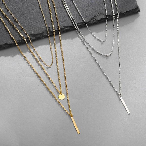 pendant necklaces fashion multi-layer zinc alloy necklace for women gold sliver color geometric o shape chain jewelry gift, Silver
pendant necklaces fashion multi-layer zinc alloy necklace for women gold sliver color geometric o shape chain jewelry gift, Silver