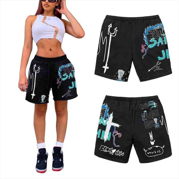 summer casual with fork skull womens short flame print elastic middle-waist loose pants for daily life dating work, White;black
summer casual with fork skull womens short flame print elastic middle-waist loose pants for daily life dating work, White;black
