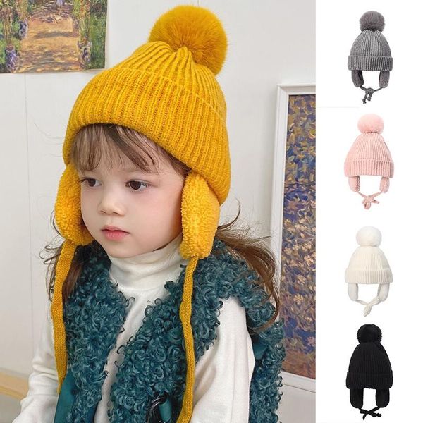 berets ly winter kids hat with plush ear flap knitting thick beanie cap rib cuff pom lined warm gift for christmas year's, Blue;gray
berets ly winter kids hat with plush ear flap knitting thick beanie cap rib cuff pom lined warm gift for christmas year's, Blue;gray