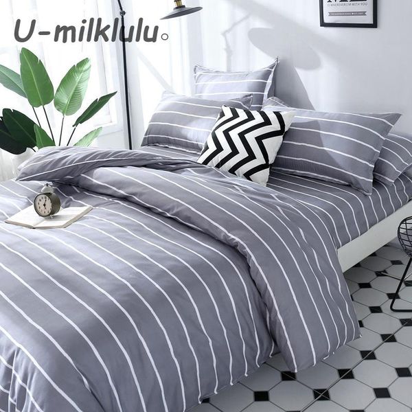 striped printed bedding set nordic sheet gray duvet cover single double king size elastic bed pillowcases 4pcs sets
striped printed bedding set nordic sheet gray duvet cover single double king size elastic bed pillowcases 4pcs sets