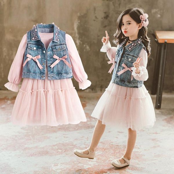 clothing sets keelorn sweet girls 2021 princess suits denim coats and pink mesh clothes kids casual pearl outfits, White
clothing sets keelorn sweet girls 2021 princess suits denim coats and pink mesh clothes kids casual pearl outfits, White