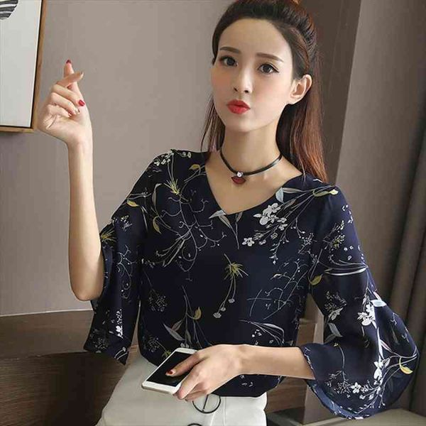 summer sweet chiffon blouse women fashion floral print shirt lady v neck flare sleeve, White
summer sweet chiffon blouse women fashion floral print shirt lady v neck flare sleeve, White