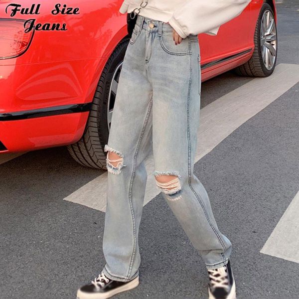 plus size street vintage ripped holes baggy straight jeans women 4xl indie clothes aesthetic y2k boyfriend wide leg denim pants women's, Blue
plus size street vintage ripped holes baggy straight jeans women 4xl indie clothes aesthetic y2k boyfriend wide leg denim pants women's, Blue