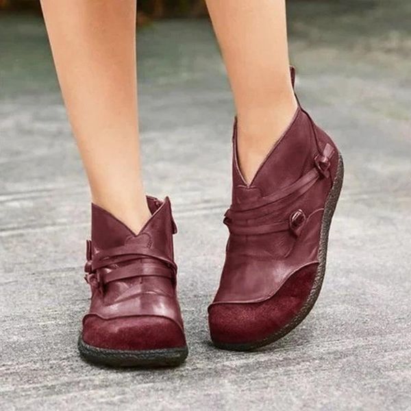 boots ankle women retro soft pu leather flats shoes casual buckle zipper round toe short 2021 autumn winter girl, Black
boots ankle women retro soft pu leather flats shoes casual buckle zipper round toe short 2021 autumn winter girl, Black