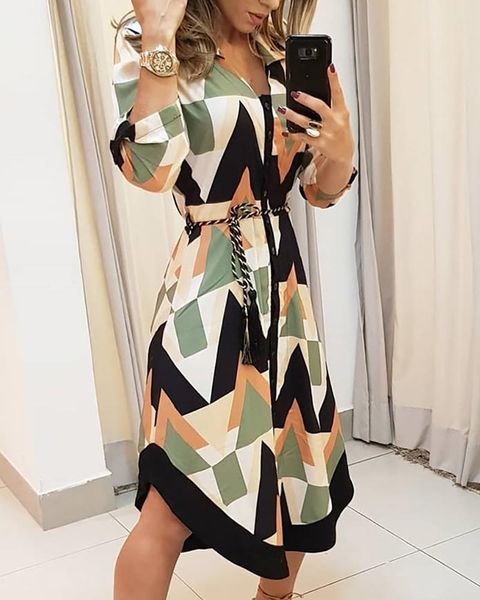 casual dresses 2021 rhombus women's dress sashes long sleeve ladies spring summer midi, Black;gray
casual dresses 2021 rhombus women's dress sashes long sleeve ladies spring summer midi, Black;gray
