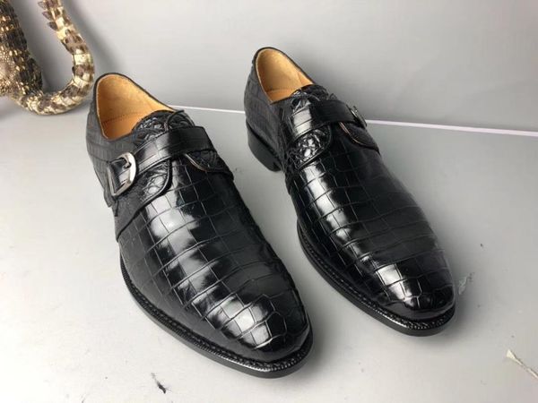 crocodile belly men's dress shoes fashion business leather real trend sole casual, Black
crocodile belly men's dress shoes fashion business leather real trend sole casual, Black