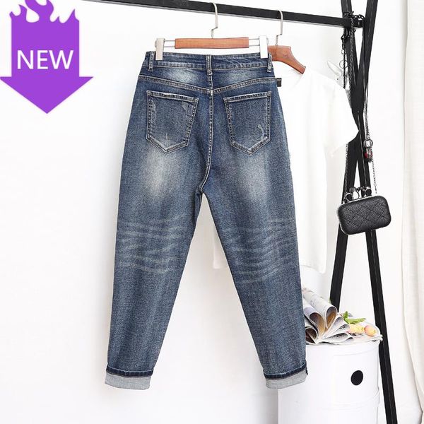 plus size xl-5xl casual high waist ladies vintage harem pants vaqueros mujer spring autumn ripped jeans for women woman women's, Blue
plus size xl-5xl casual high waist ladies vintage harem pants vaqueros mujer spring autumn ripped jeans for women woman women's, Blue
