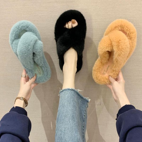 shoes slippers casual female fur flip flops winter footwear low slides luxury 2021 plush massage flat fabric cross-tied plastic, Black
shoes slippers casual female fur flip flops winter footwear low slides luxury 2021 plush massage flat fabric cross-tied plastic, Black