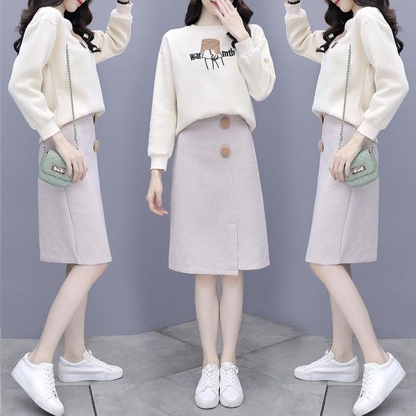 women's hoodies & sweatshirts 2021 autumn and winter outfit korean fashion style small fragrance blast street hoodie set skirt two sets, Black
women's hoodies & sweatshirts 2021 autumn and winter outfit korean fashion style small fragrance blast street hoodie set skirt two sets, Black
