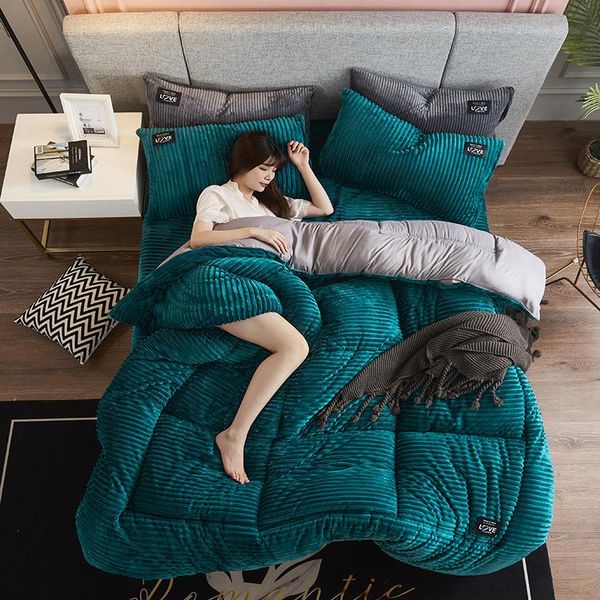 comforters & sets selling solid color striped blanket winter quilt thickened crystal magic velvet three-piece warm
comforters & sets selling solid color striped blanket winter quilt thickened crystal magic velvet three-piece warm