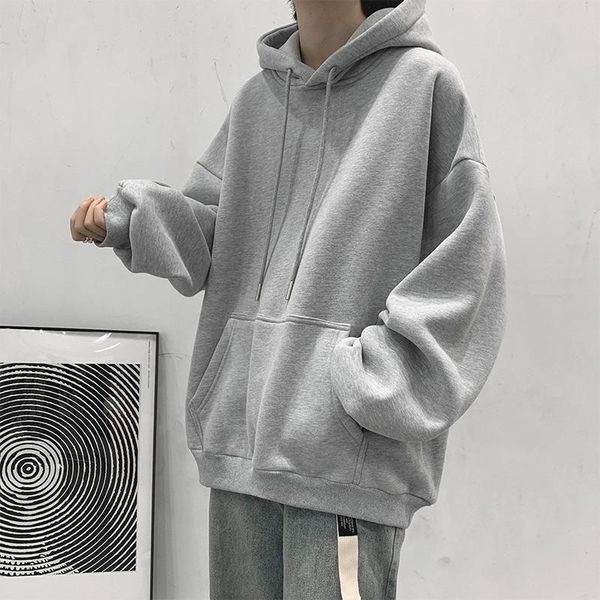 men's hoodies & sweatshirts hooded sweatshirt men hong kong-style loose plus velvet casual jacket trend wild solid fashion autumn man c, Black
men's hoodies & sweatshirts hooded sweatshirt men hong kong-style loose plus velvet casual jacket trend wild solid fashion autumn man c, Black