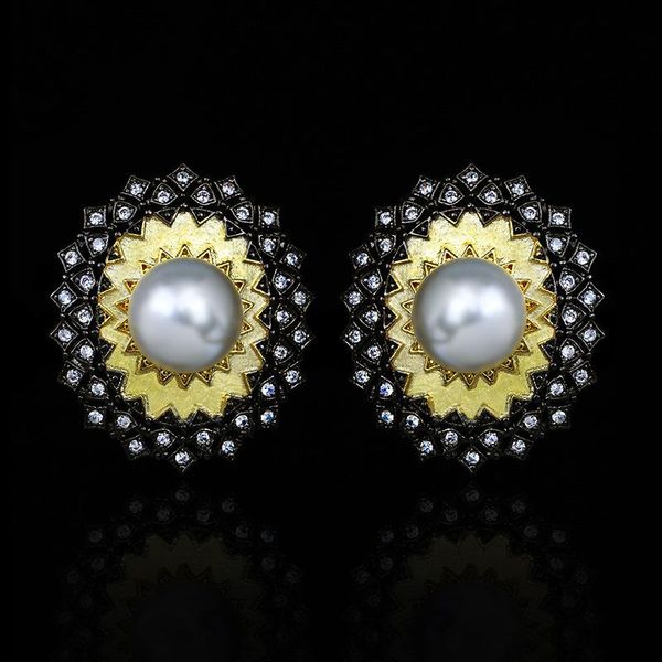 stud fashion sun flower pearl earrings 925 sterling silver women's ear pins retro party jewelry wedding bridal gift, Golden;silver
stud fashion sun flower pearl earrings 925 sterling silver women's ear pins retro party jewelry wedding bridal gift, Golden;silver