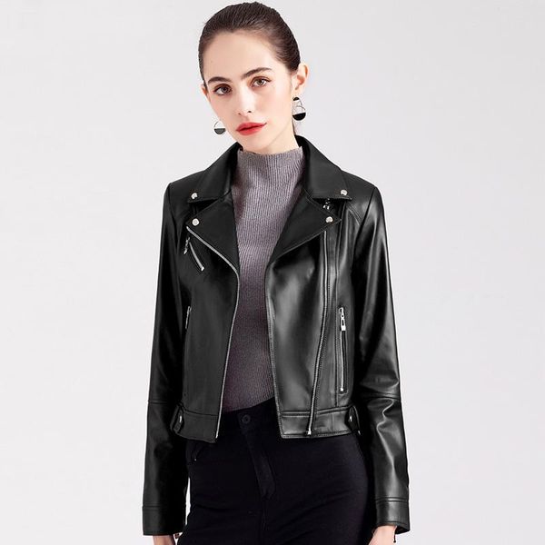 women's leather & faux autumn women black punk jacket zipper turn-down collar basic coat slim female pu jackets
women's leather & faux autumn women black punk jacket zipper turn-down collar basic coat slim female pu jackets