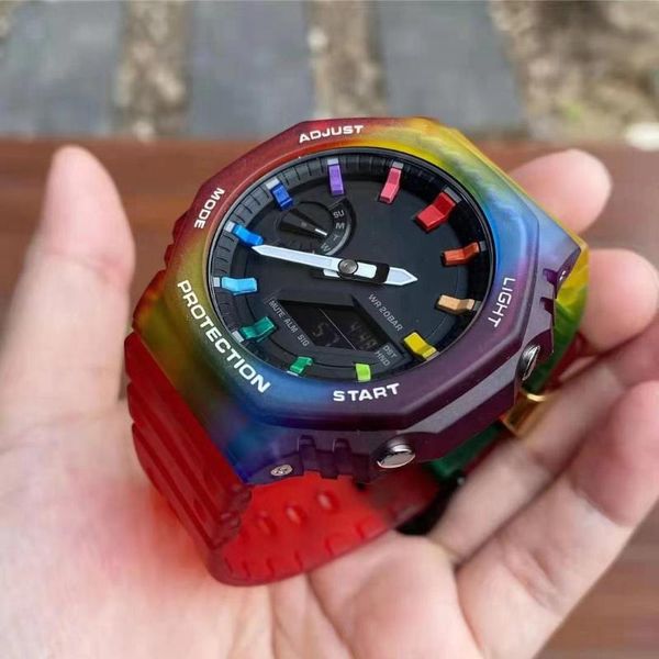 wristwatches 2100 led digital watch men's sport wristwatch dual display silicon strap can be quickly remove all pointers are working, Slivery;brown
wristwatches 2100 led digital watch men's sport wristwatch dual display silicon strap can be quickly remove all pointers are working, Slivery;brown