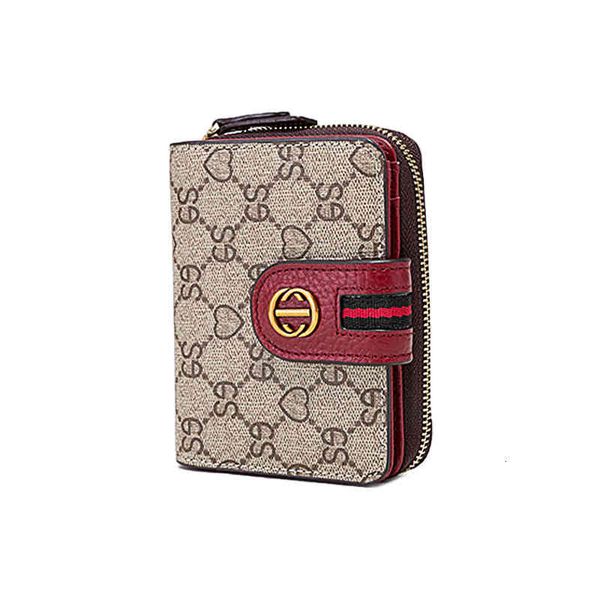 2021 simple multifunctional folding real wallet small multi card buckle printed women's, Red;black
2021 simple multifunctional folding real wallet small multi card buckle printed women's, Red;black