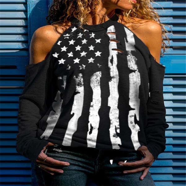 tees t-shirt 2021 spring and autumn women's long sleeve hole hollowed out casual printed t-shirt, White
tees t-shirt 2021 spring and autumn women's long sleeve hole hollowed out casual printed t-shirt, White