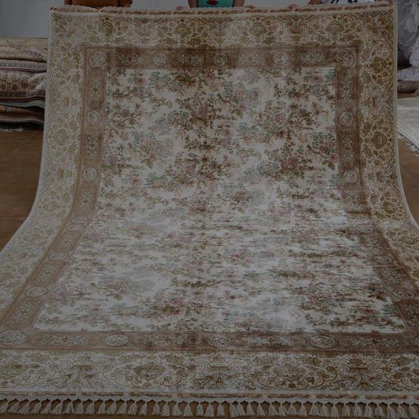 carpets 8.2'x11.48' handmade silk persian carpet home decor living room rug
carpets 8.2'x11.48' handmade silk persian carpet home decor living room rug