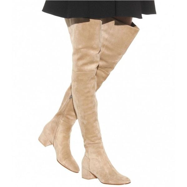 boots nature suede chunky heel high women over the knee fashion long ladies zipper round toe footwear winter botas, Black
boots nature suede chunky heel high women over the knee fashion long ladies zipper round toe footwear winter botas, Black