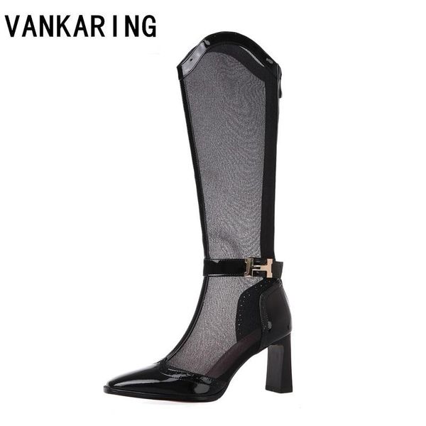 boots woman mesh summer knee high for women ladies girls chunky heel leather sandals shoes, Black
boots woman mesh summer knee high for women ladies girls chunky heel leather sandals shoes, Black
