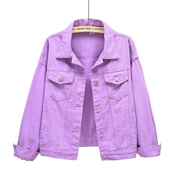 women's jackets 2021 jeans jacket women casual bf style pockets long sleeve loose denim fashion pink single breasted female, Black;brown
women's jackets 2021 jeans jacket women casual bf style pockets long sleeve loose denim fashion pink single breasted female, Black;brown